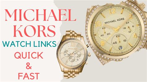 michael kors watch mk3499 remove links|Michael Kors Watch replacement screws.